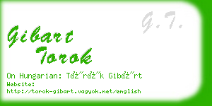 gibart torok business card